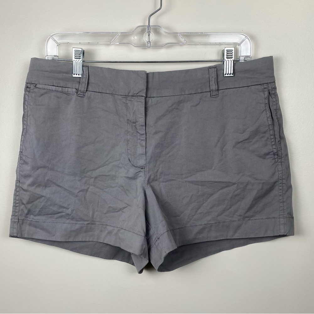 NWT J. Crew Women's 4" Chino‎ Shorts Gray size 8